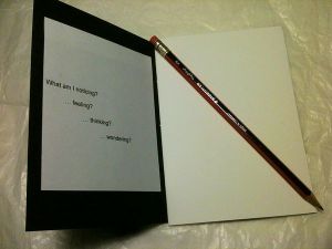 Sketchbook and pencil